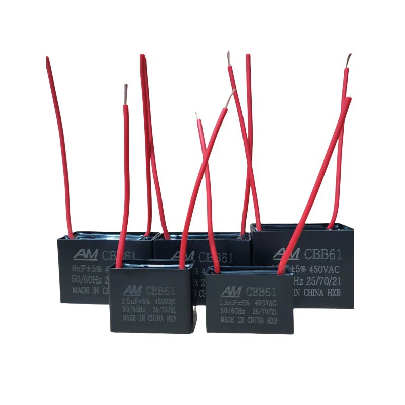 Capacitor CBB61 Capacitor 450V Fan Capacitor 1UF 1.5 2 3 4 5 6 1020UF