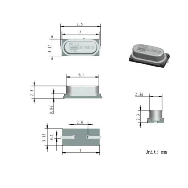 Crystal Oscillator 3068 Resonator 32.768KHZMINI Crystal Oscillator M49S