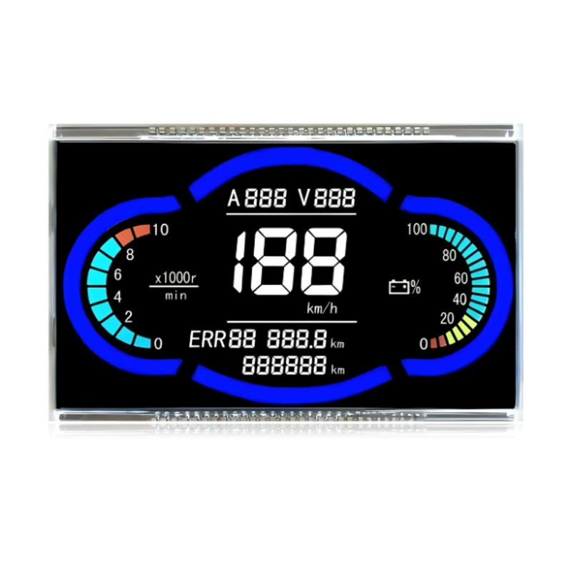 Custom Lcd Segment Display High Brightness Capacitive Touchscreen Long Strip Display For Vehicle Dashboards 1