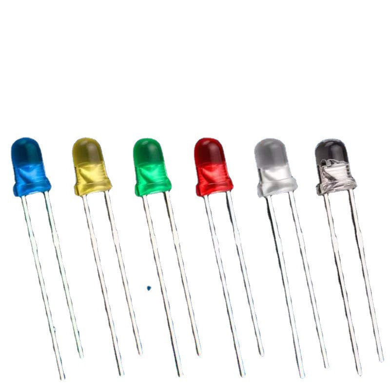 Custom Round Head High Temperature Led Lamp Beads Red Orange Yellow Green Blue White Indicator Blue Led 1