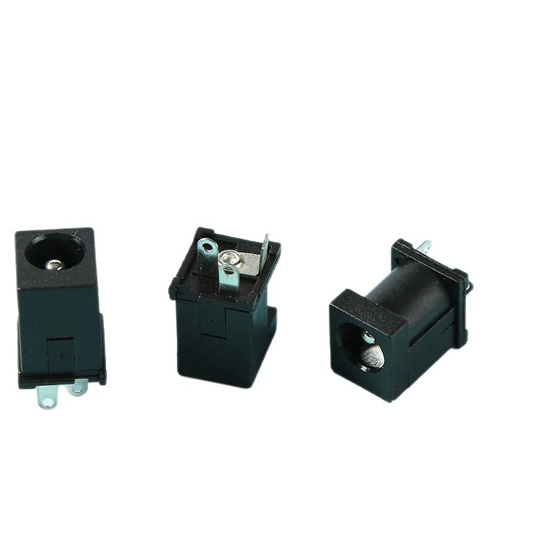 Dc 012A Dc Power Jack Interface 5.5 2.1MM180 Degree 3 Pin High Temperature Resistant Dc Socket 1