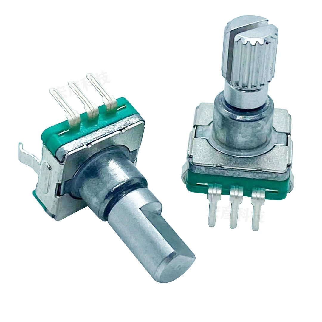 EC11 Encoder 5 Pin Vertical Plug In 360° Rotary Incremental Digital Potentiometer 30 Position