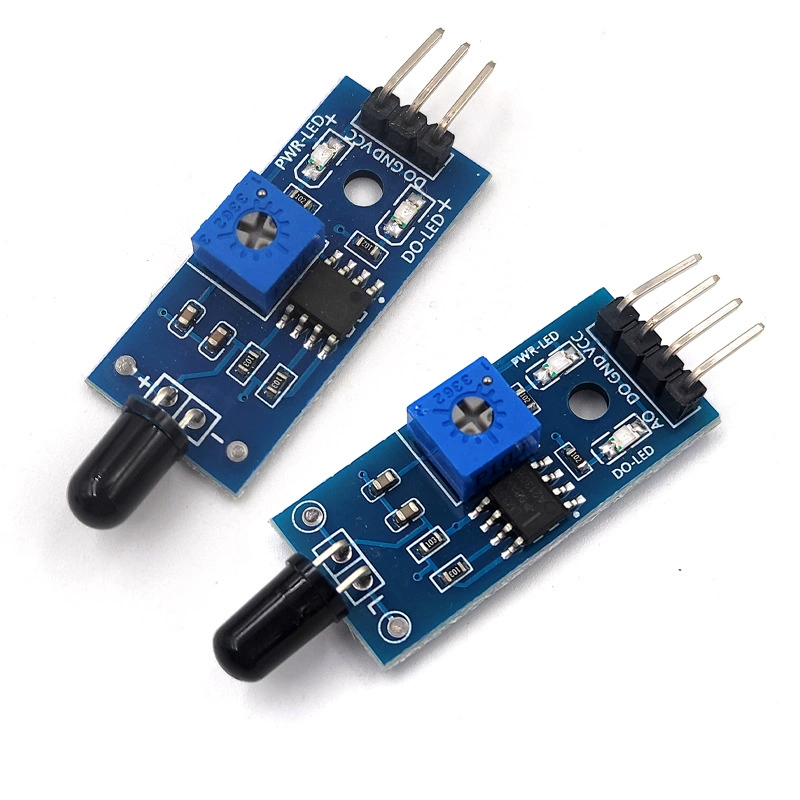Flame Sensor Module Fire Source Detection Ir Receiver Fire Detection Alarm Firefighting Robot 1