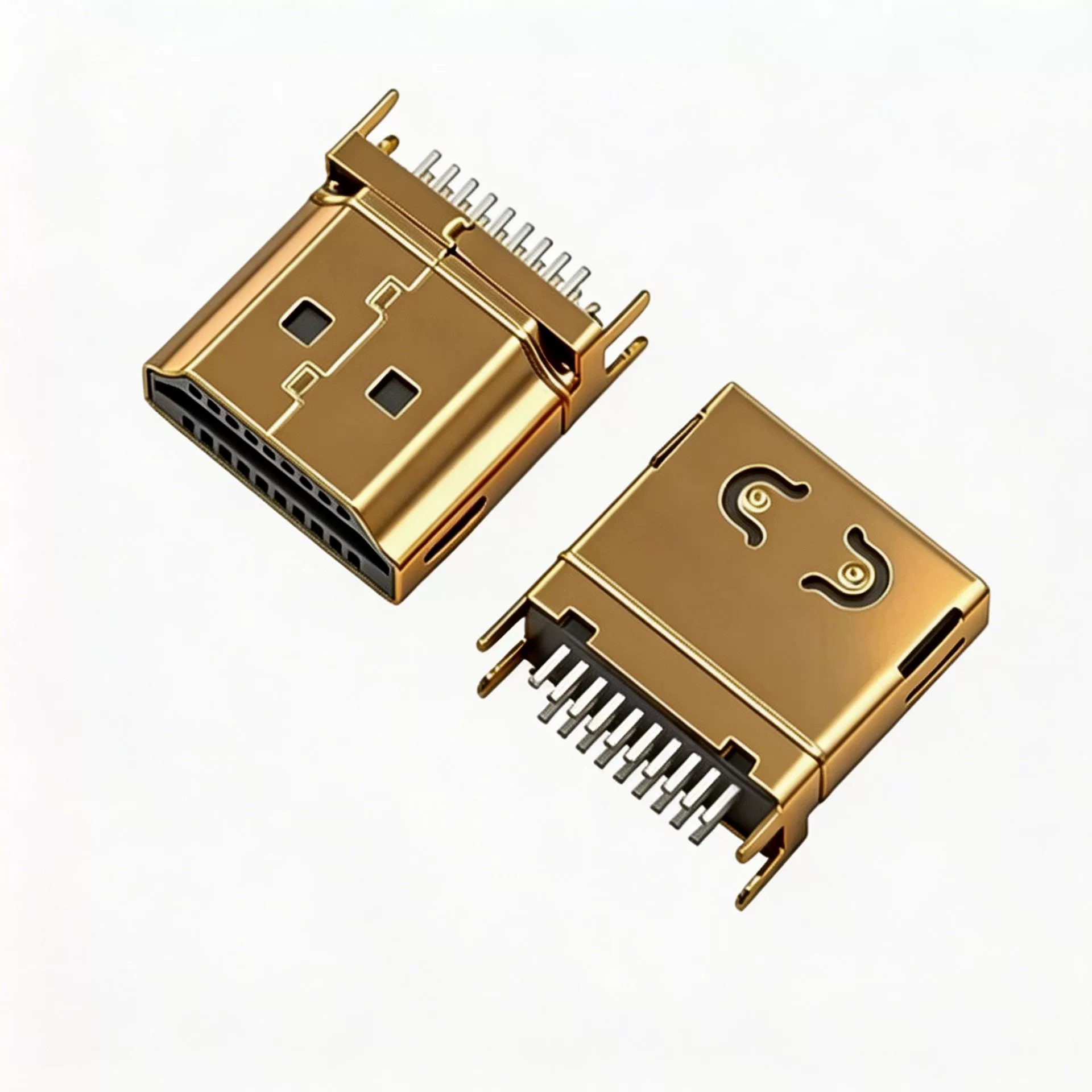 Hdmi 19P Socket Gold Through Hole Typec Connector 1