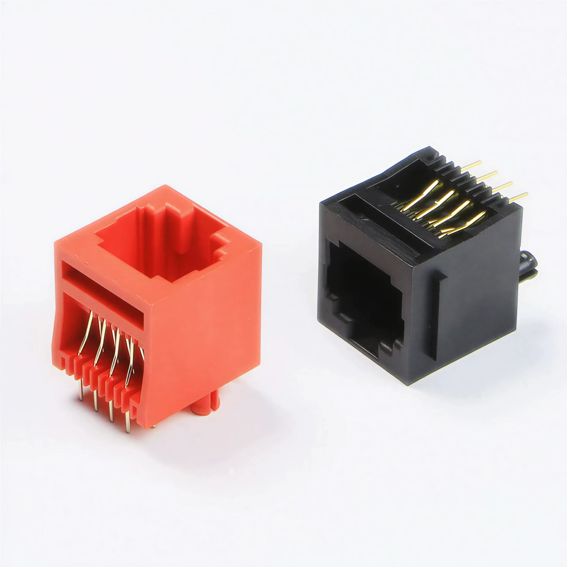 Horizontal RJ45 Connector Interface Socket Gold 1