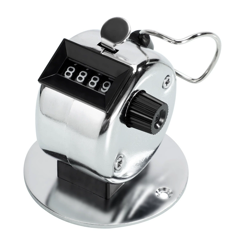 Manual 0 9999 Counter Silver Stainless Steel Metal Counter 1