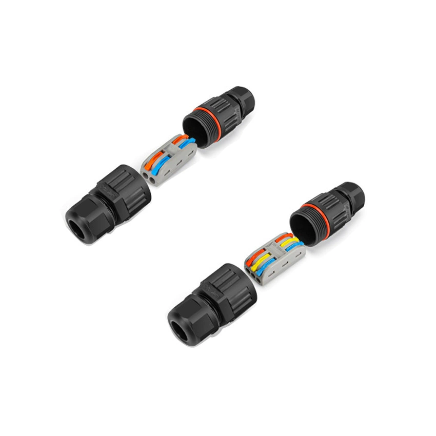 Outdoor Waterproof Wire Connector 2 In 2 Out Rainproof Buried Cold Press Cable Terminal 1