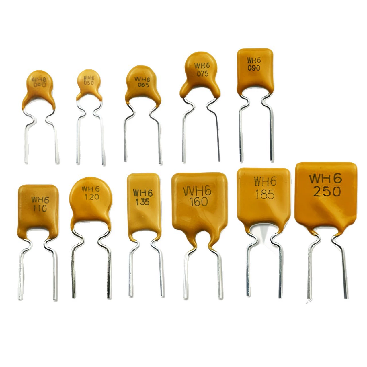 Pptc Thermistor Low Voltage 6V Resettable Fuse WH6 Series 0.4A 2.5A