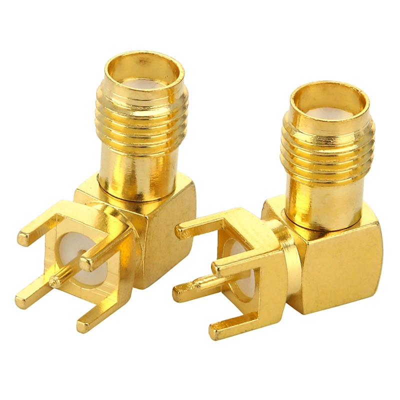 Sma Kwe Rf Coaxial Connector Sma 90 Degree Rf Antenna Pcb Socket