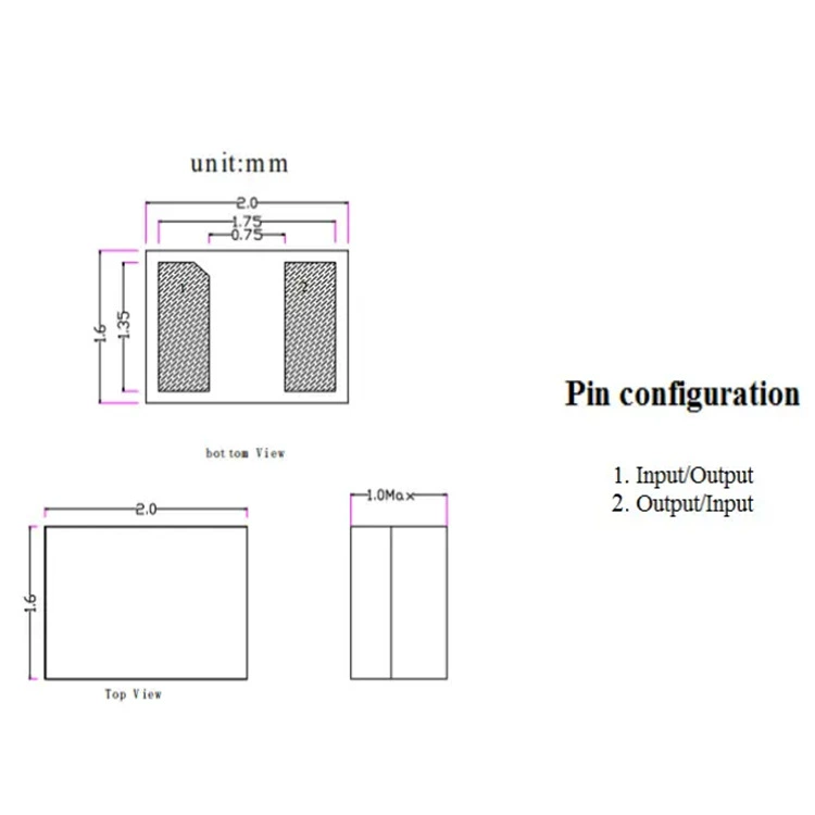 SMD2016 433M Smd Saw Crystal Oscillator Resonator 433.92 Mhz