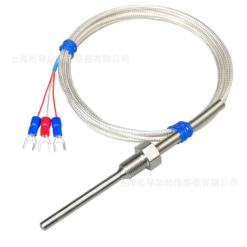Stainless Steel Waterproof Fixed Thread K Type Thermocouple Temperature Probe PT100 Platinum Rtd Sensor