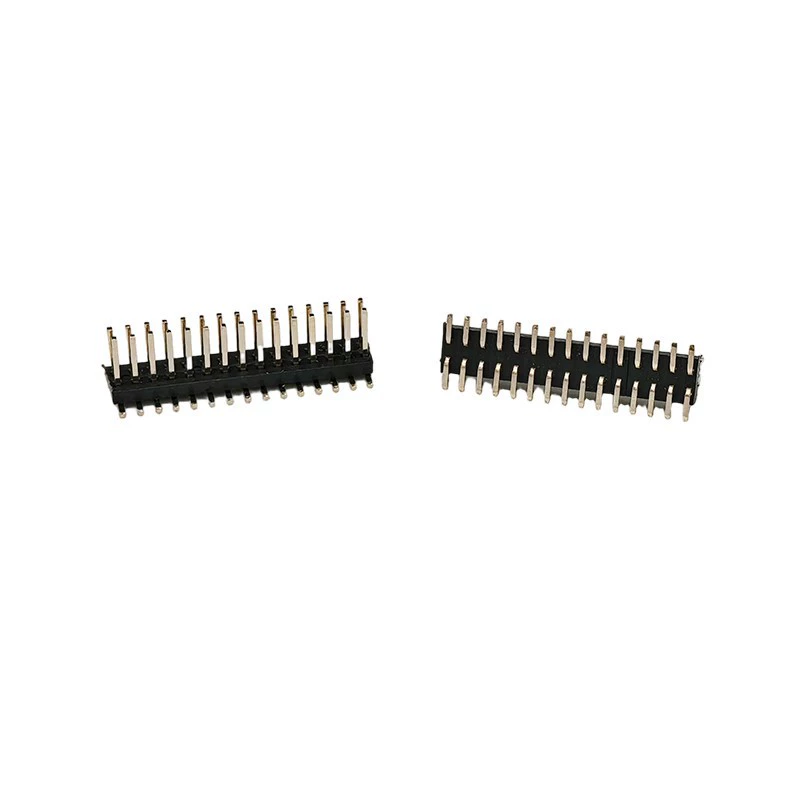 Through Hole Dual Row Pin Header Female Header Smt Gold Pin Header Female Header Connector 0.8 Gold Copper Pin Through Hole Smd 1