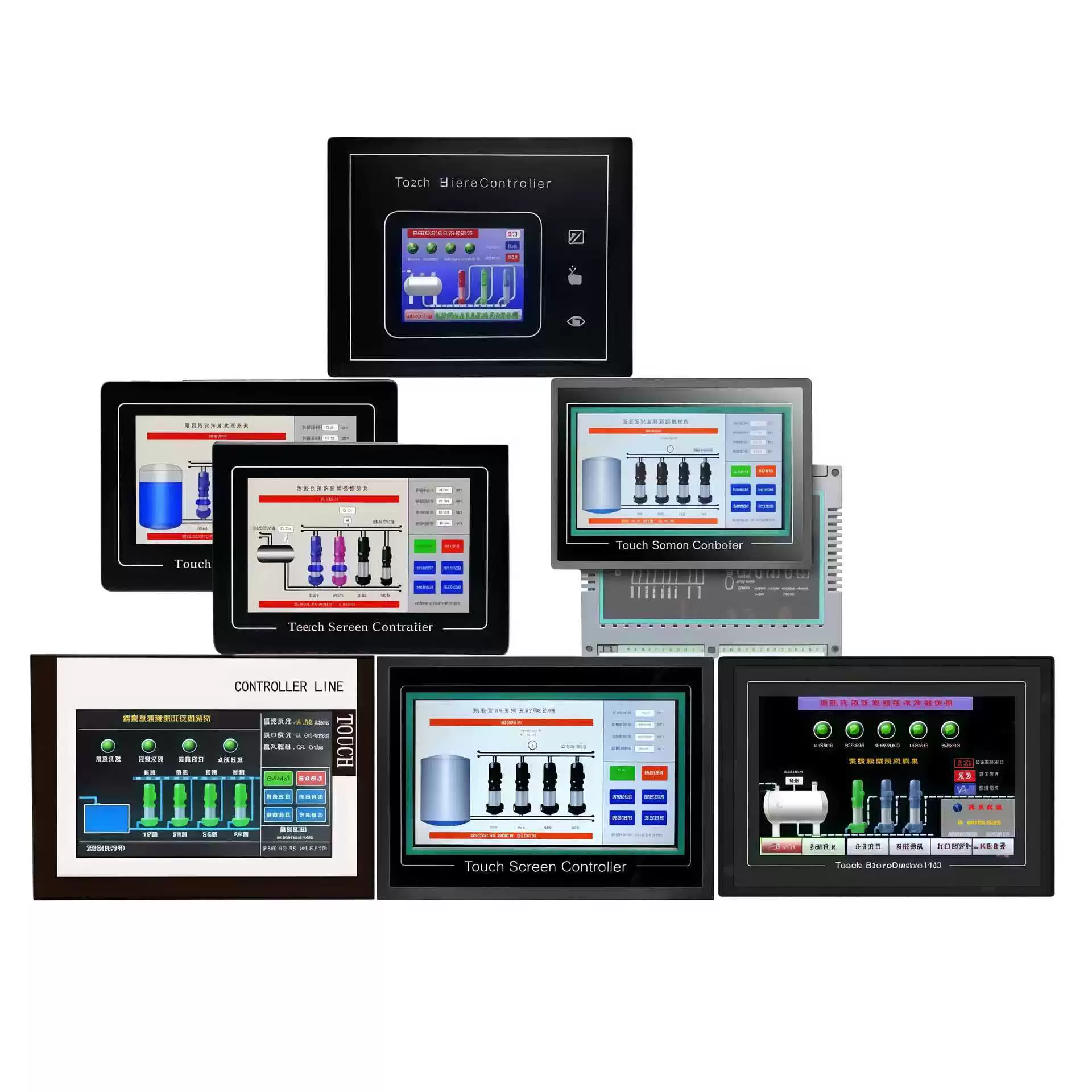 Touch Screen Lcd Hmi Multi Pump Linkage Plc Variable Frequency Constant Pressure Water Supply Controller 007 1